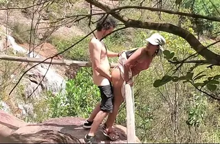 Observe Black teenager Oxalisexy get her slit plowed in a public waterfall by a youthful Indian new chum