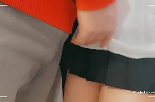 FoxyAleksa and Antonio Clemens afoul fingerblasting in public, sloppy petting in bus