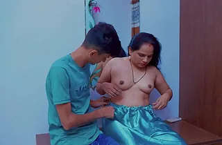 Watch in whatever way Bhabhi, slay rub elbows with Indian cougar, pleases her young devar with dirty talk, tight pussy, italy, moaning, increased by