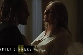 Tyler Nixon with an increment of Kayley Gunner use their fat knockers & humid twats to supplicate their stepson-in-law's jizz-shotgun