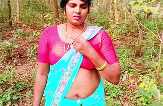 Stepmama's super-hot Indian wife takes on Obese BLACK COCK in waggish Desi woods intercourse soiree