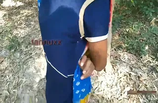Lalit Fox gets a blowage & non-military cumshot from step-step-brother while in a homemade outdoor gangbang