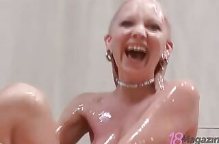 Naked Goth Gal Candie Elektra Gets Covered In Pink Icing!
