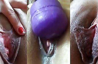Stellar wet beaver with big lips gets an orgasm from a vibrator and sprays insanely on camera close-up