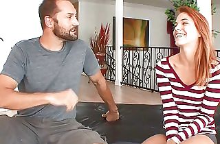 Hot Tight Cunny Redhead Hoe gets fucked by Aged Guy to give all his cum in her pretty mouth after Blowjob and Handjob